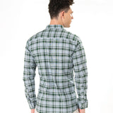 Murcia Green Cotton Checks Button Down Shirt - Bullane