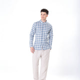 Murcia White Cotton Checks Button Down Shirt - Bullane