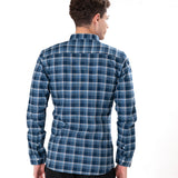 Murcia Blue Cotton Checks Button Down Shirt - Bullane