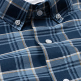 Murcia Blue Cotton Checks Button Down Shirt
