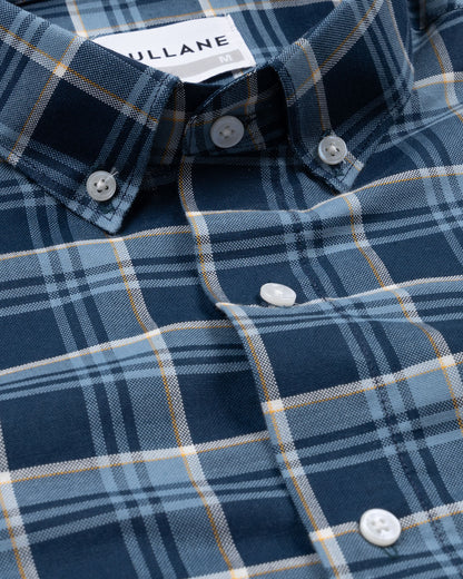 Murcia Blue Cotton Checks Button Down Shirt