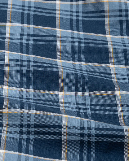 Murcia Blue Cotton Checks Button Down Shirt