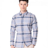 Murcia Silver Cotton Checks Button Down Shirt - Bullane