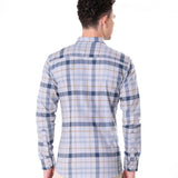 Murcia Silver Cotton Checks Button Down Shirt - Bullane