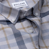 Murcia Silver Cotton Checks Button Down Shirt
