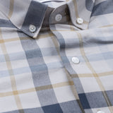 Murcia Silver Cotton Checks Button Down Shirt