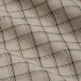 Senza Beige Cotton Checks Shirt