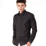 Senza Black Cotton Checks Shirt - Bullane