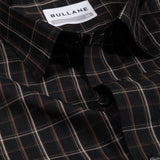 Senza Black Cotton Checks Shirt