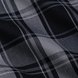Senza Black With Grey Cotton Checks Shirt