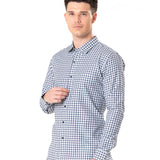Senza White Cotton Checks Shirt - Bullane