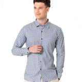 Senza White Cotton Checks Shirt - Bullane