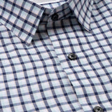 Senza White Cotton Checks Shirt