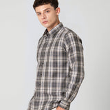 Senza Green Cotton Checks Shirt