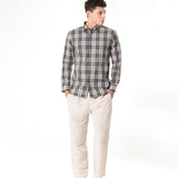 Senza Green Cotton Checks Shirt - Bullane