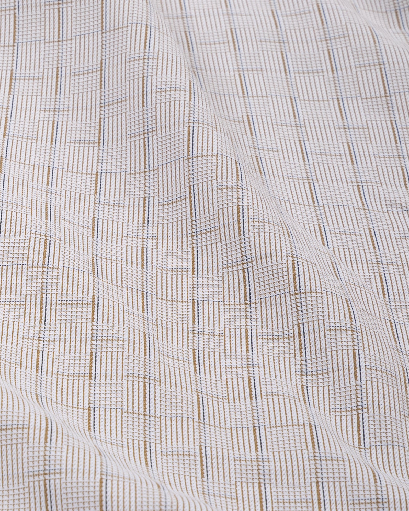 Amster Brown Cotton Geometric Print Shirt - Bullane