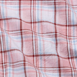 Tarvik Pink Linen Checks Mandarin Shirt - Bullane