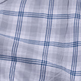 Tarvik Grey Linen Checks Mandarin Shirt - Bullane