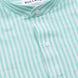 Brisk Green Linen Stripe Mandarin Shirt - Bullane