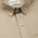 Zawro Beige Cotton Plain Button Down Shirt - Bullane