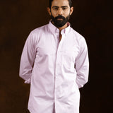 Zawro Pink Cotton Plain Button Down Shirt