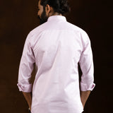 Zawro Pink Cotton Plain Button Down Shirt
