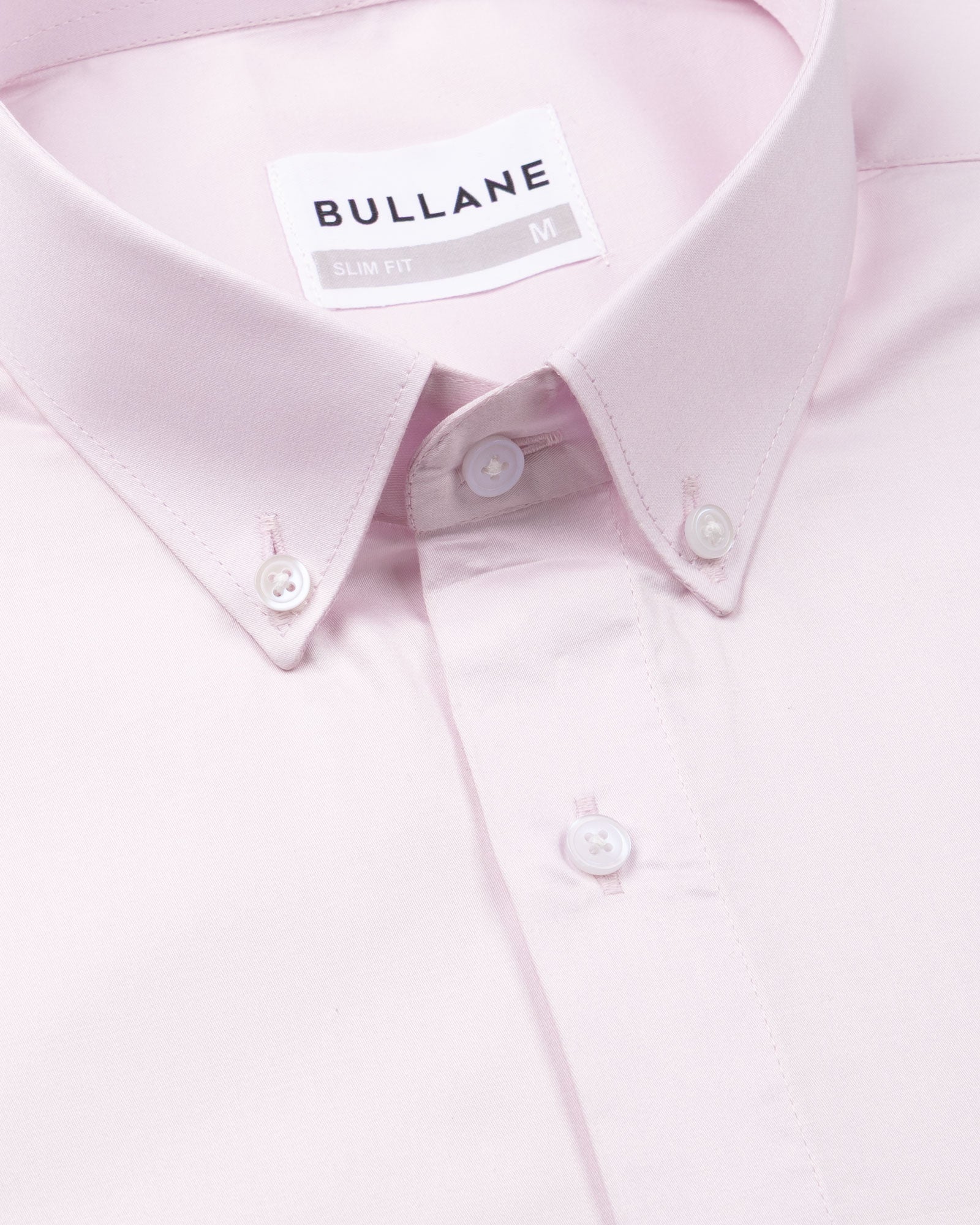 Zawro Pink Cotton Plain Button Down Shirt - Bullane
