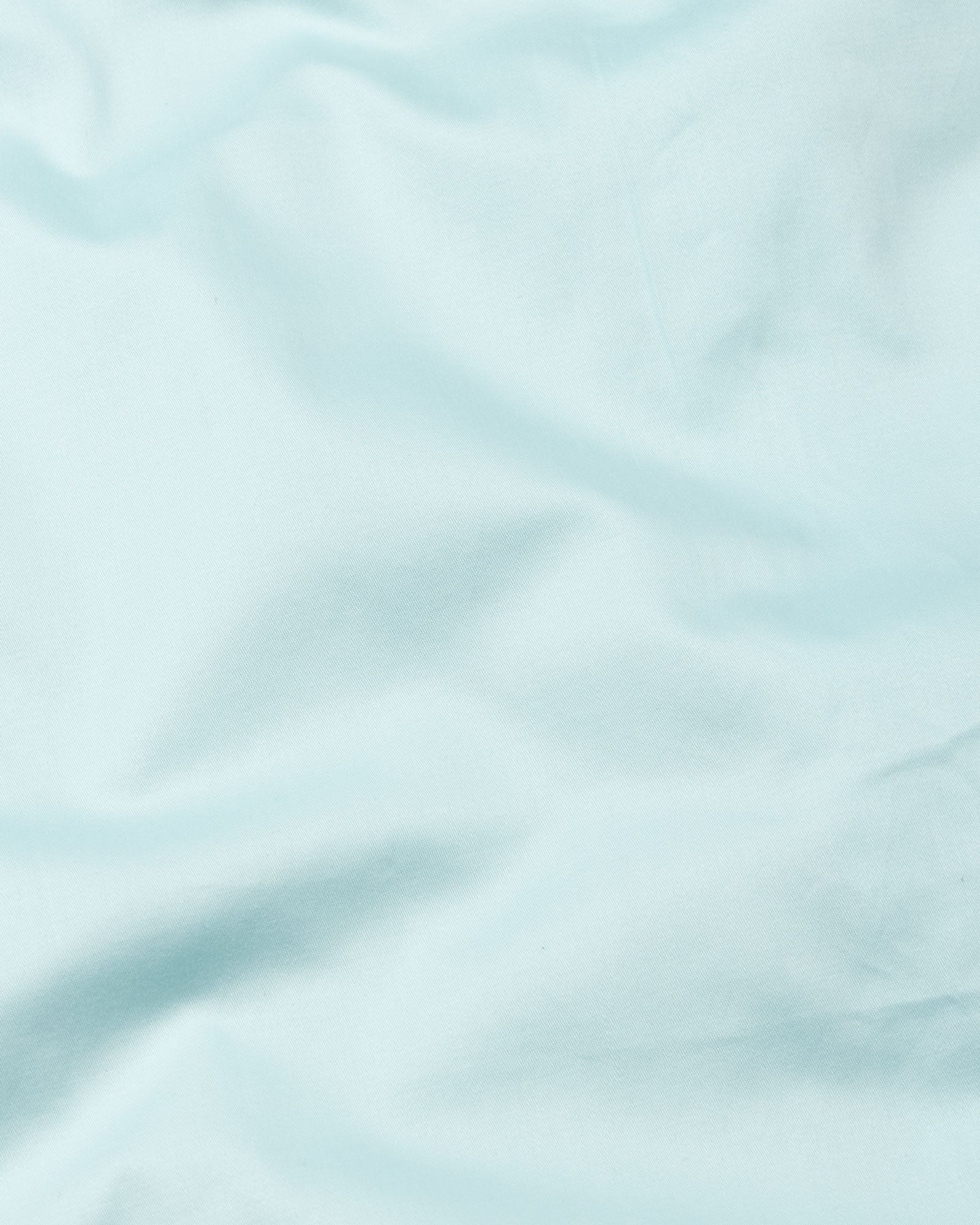 Zawro Sky Blue Cotton Plain Button Down Shirt - Bullane