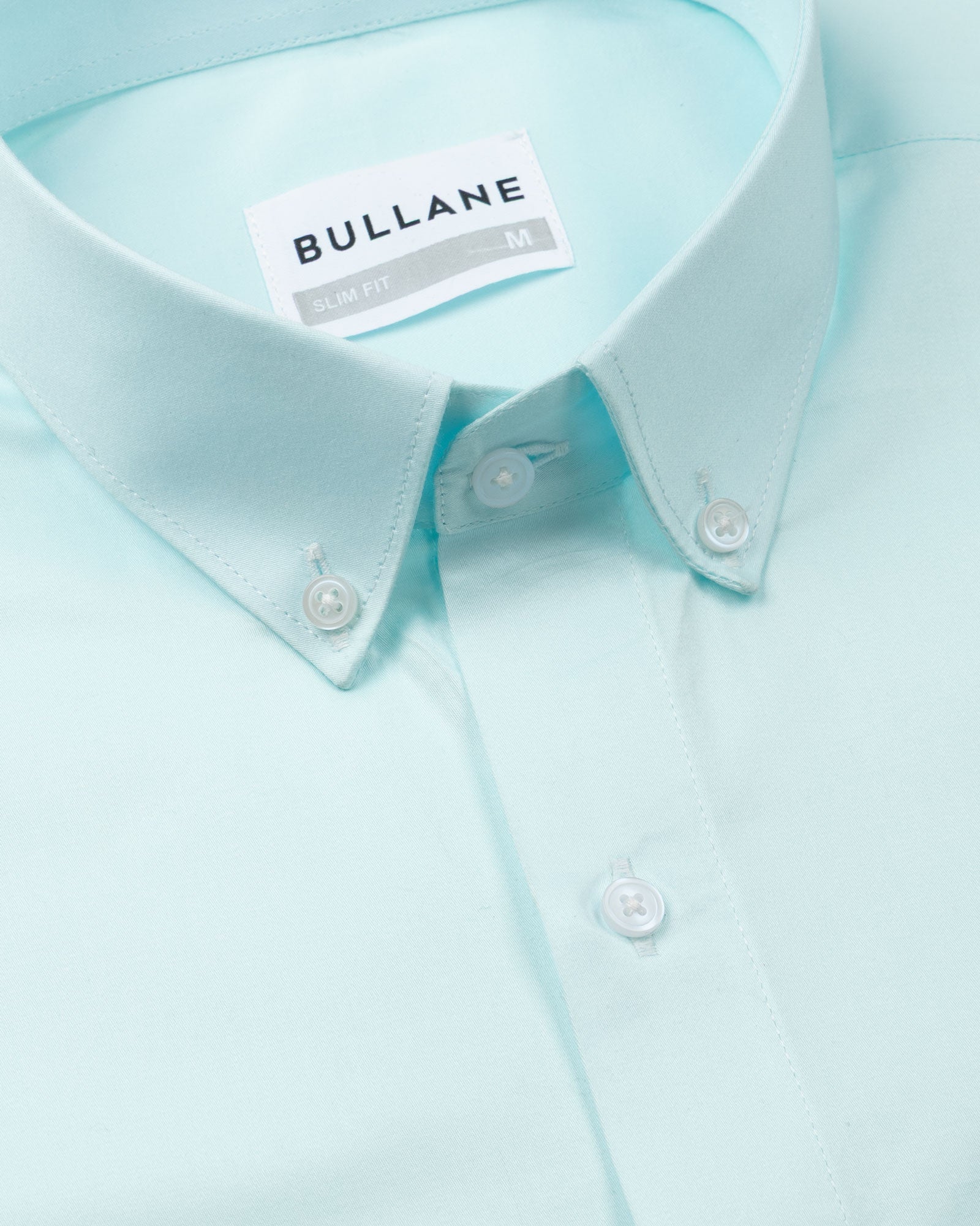 Zawro Sky Blue Cotton Plain Button Down Shirt - Bullane