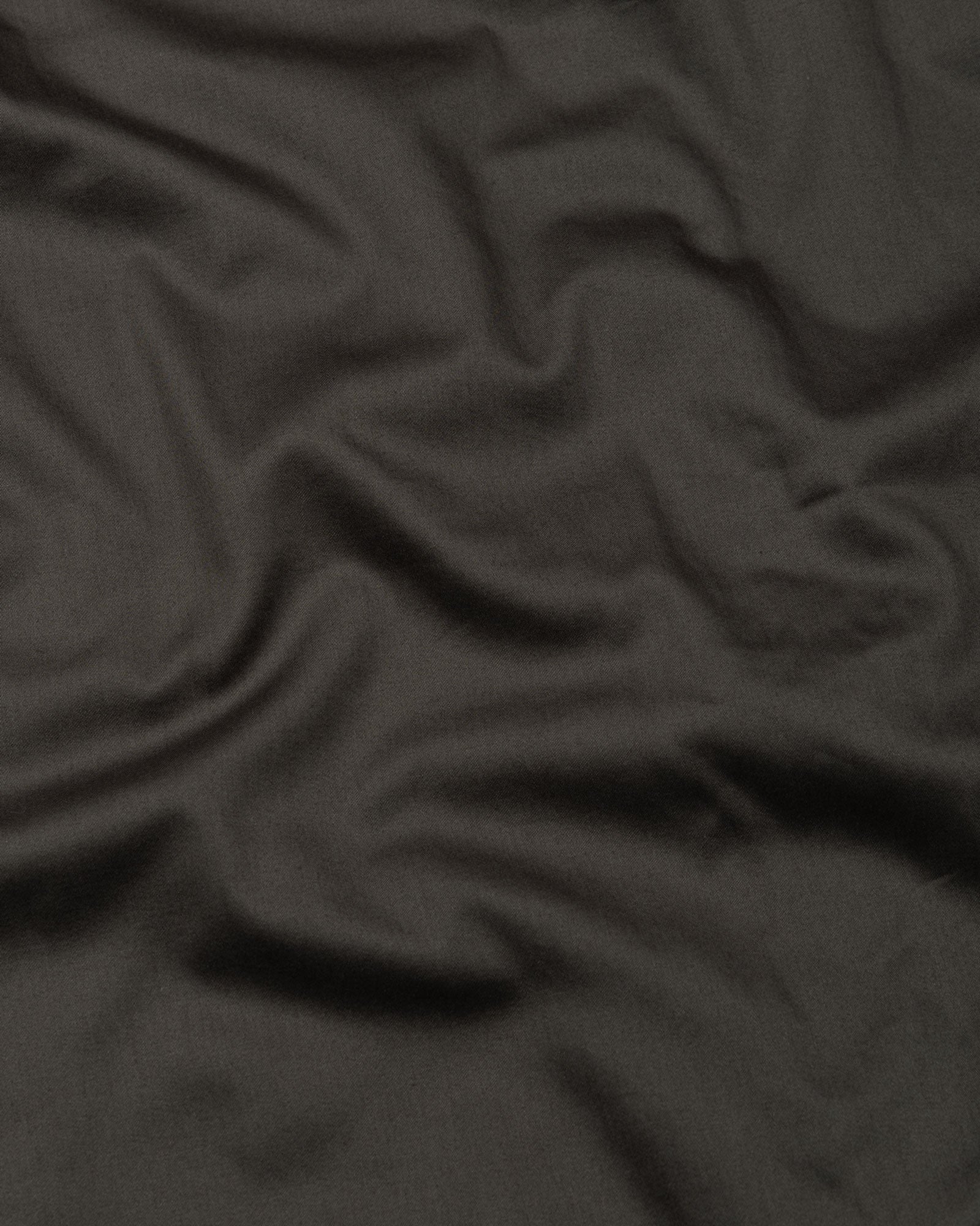 Zawro Charcoal Grey Cotton Plain Button Down Shirt - Bullane