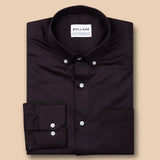 Zawro Purple Cotton Plain Button Down Shirt - Bullane