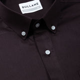 Zawro Purple Cotton Plain Button Down Shirt - Bullane