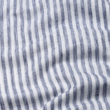 Axelts Navy Blue Linen Stripe Mandarin Shirt