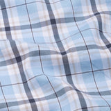 Karl Sky Blue Cotton Check Shirt - Bullane