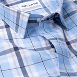 Karl Sky Blue Cotton Check Shirt