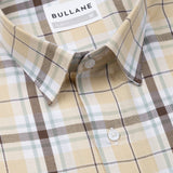 Karl Yellow Cotton Check Shirt - Bullane
