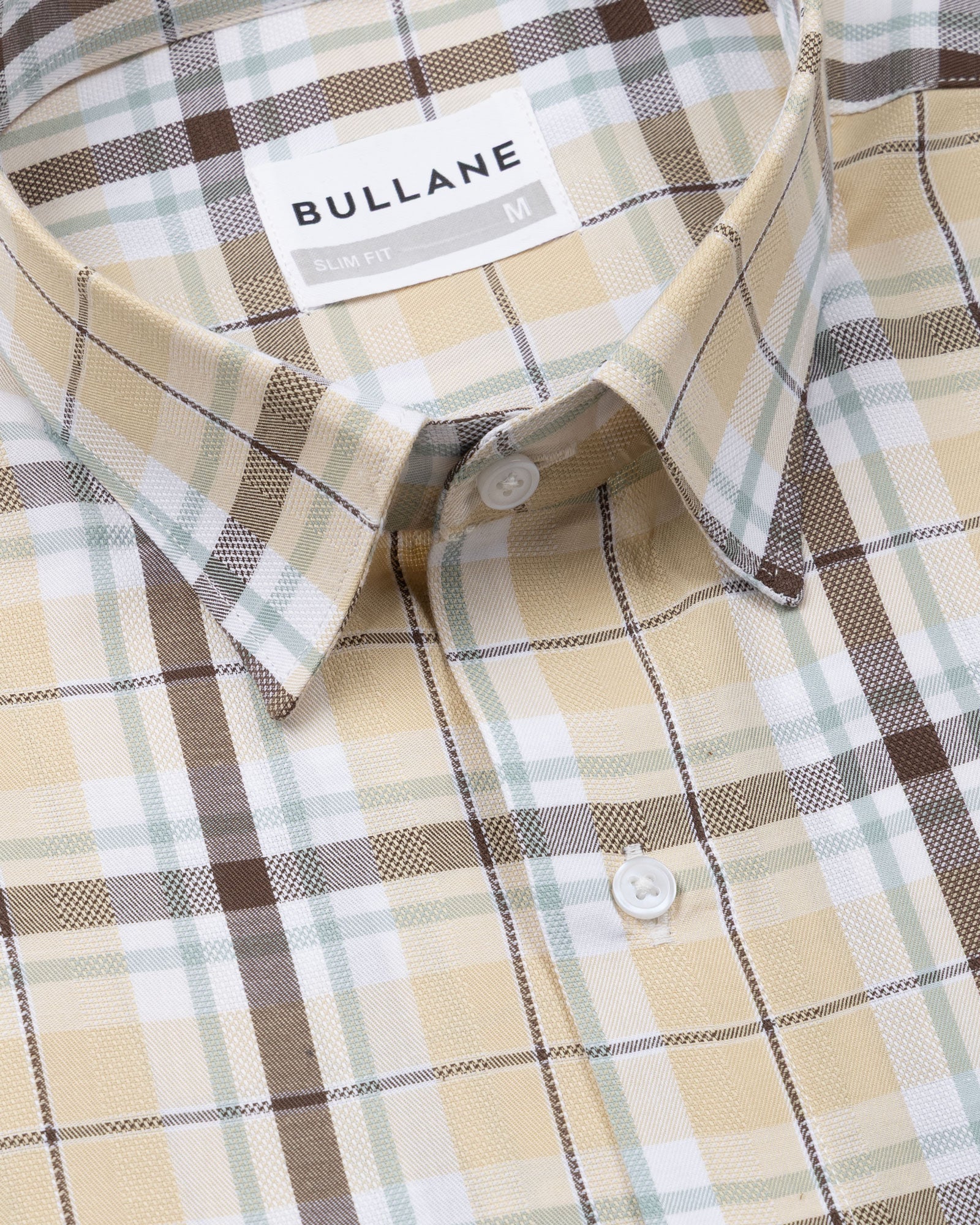 Karl Yellow Cotton Check Shirt - Bullane
