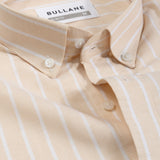 Julian Peach Oxford Cotton Stripe Button Down Shirt