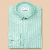 Julian Green Oxford Cotton Stripe Button Down Shirt - Bullane