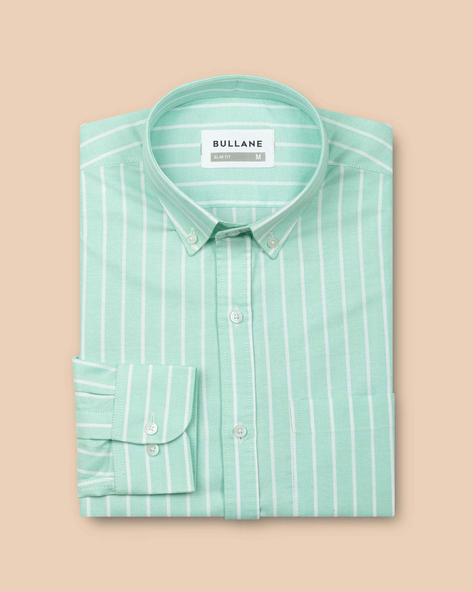 Julian Green Oxford Cotton Stripe Button Down Shirt - Bullane