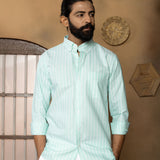 Julian Green Oxford Cotton Stripe Button Down Shirt