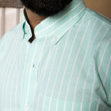 Julian Green Oxford Cotton Stripe Button Down Shirt