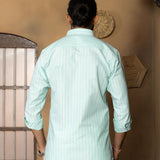 Julian Green Oxford Cotton Stripe Button Down Shirt