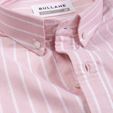 Julian Pink Oxford Cotton Stripe Button Down Shirt