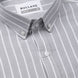 Julian Grey Oxford Cotton Stripe Button Down Shirt - Bullane