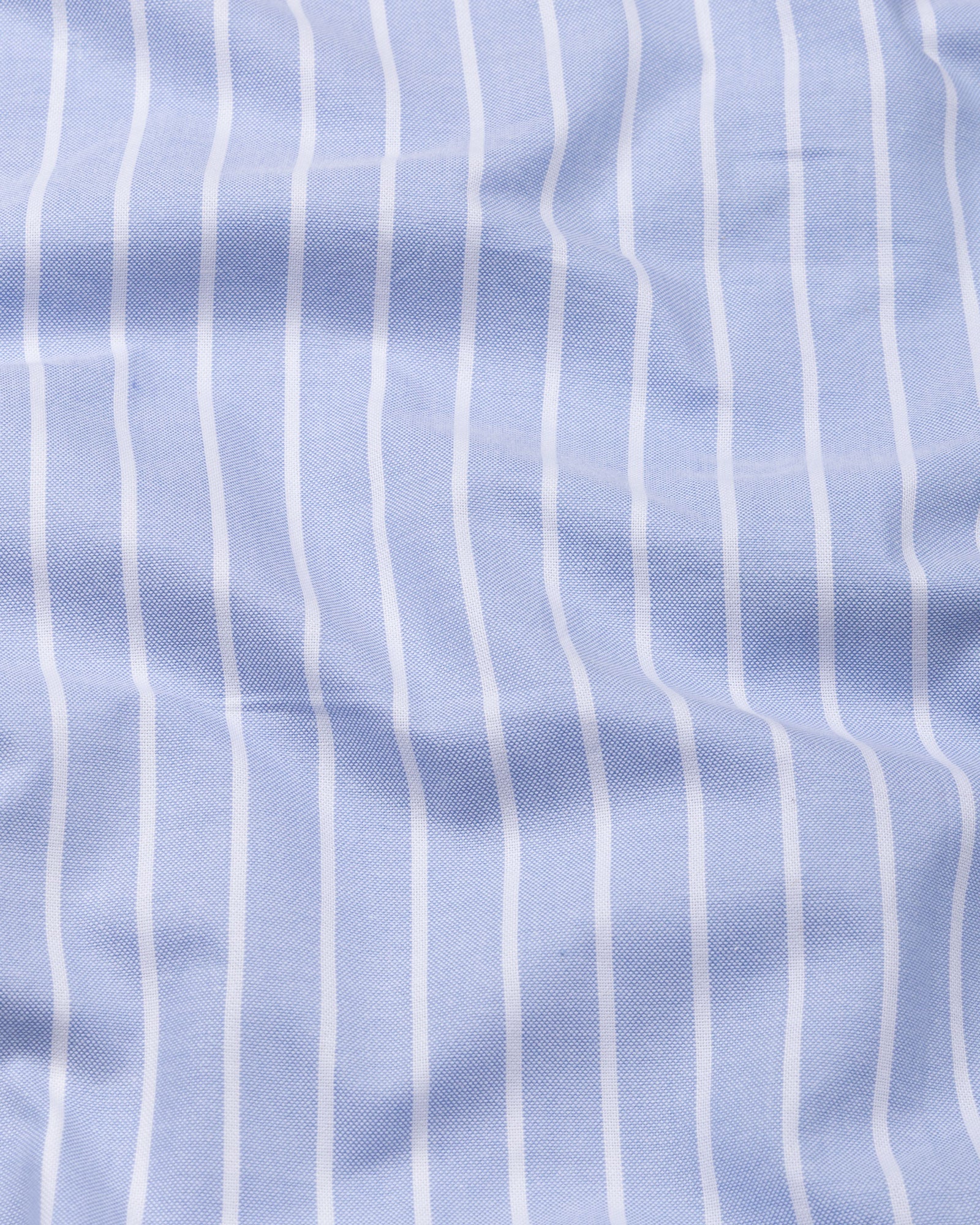 Julian Blue Oxford Cotton Stripe Button Down Shirt - Bullane