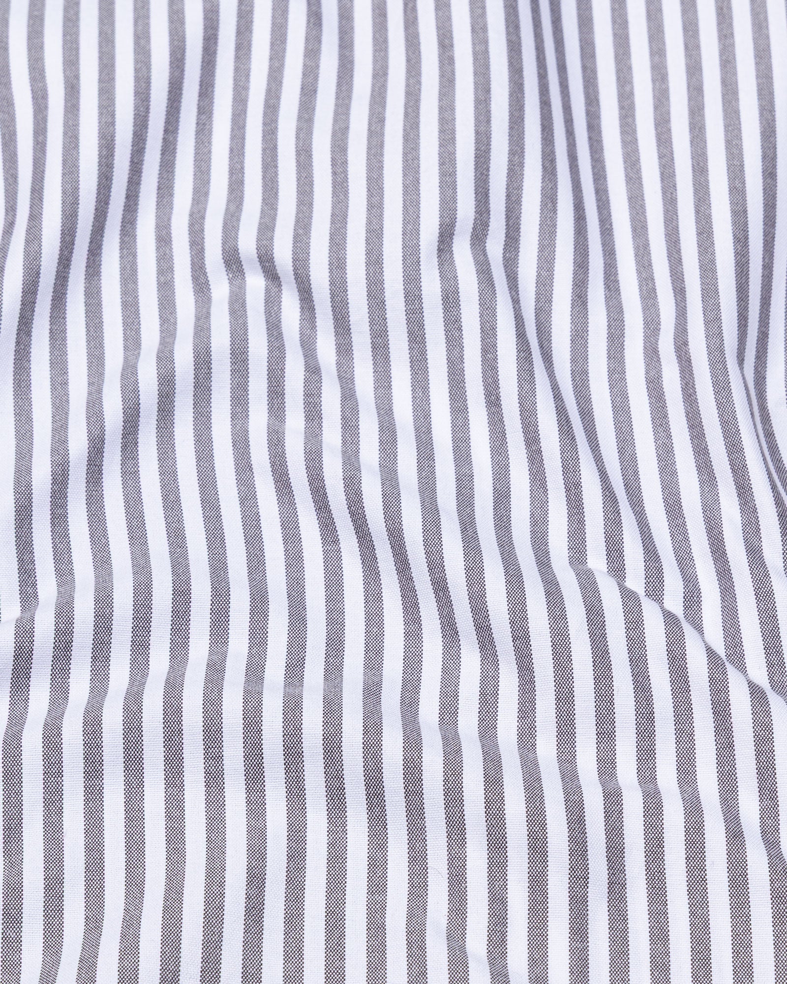 Armin Black Stripe Oxford Cotton Mandarin Shirt - Bullane