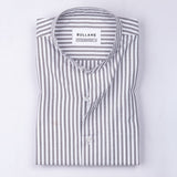 Armin Black Stripe Oxford Cotton Mandarin Shirt