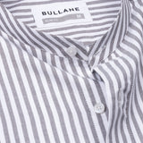 Armin Black Stripe Oxford Cotton Mandarin Shirt