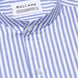 Armin Blue Stripe Oxford Cotton Mandarin Shirt - Bullane